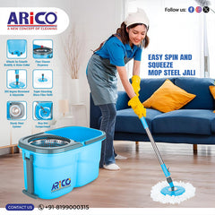 Smart Spin Mop with Removable Spinner Steel (ARM 57S)