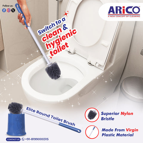 Elite Round Toilet Brush With Premium Stand (ARC87)