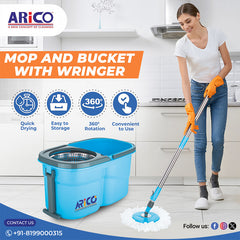 Smart Spin Mop with Removable Spinner Steel (ARM 57S)