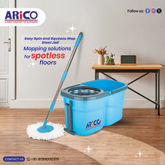 New Eco Spin and Sqyeeze Mop Steel Jali  with steel road (ARM 54S NEW)